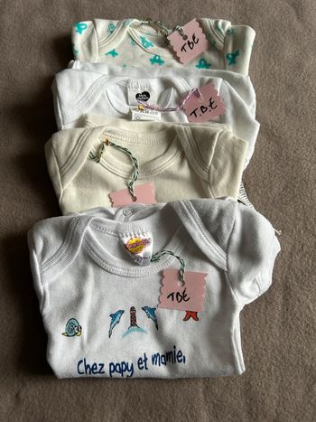 Lot de quatre bodies manches courtes
