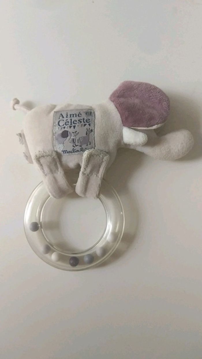 Petit hochet doudou aimé et céleste moulin roty