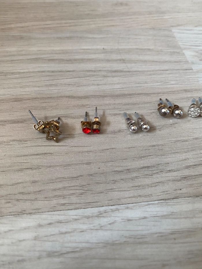 Lot de 8 paires de boucles d’oreilles - photo numéro 2