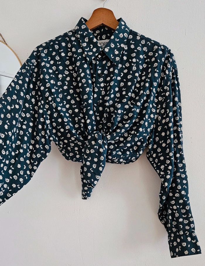 Chemisier fleuri vintage 80's