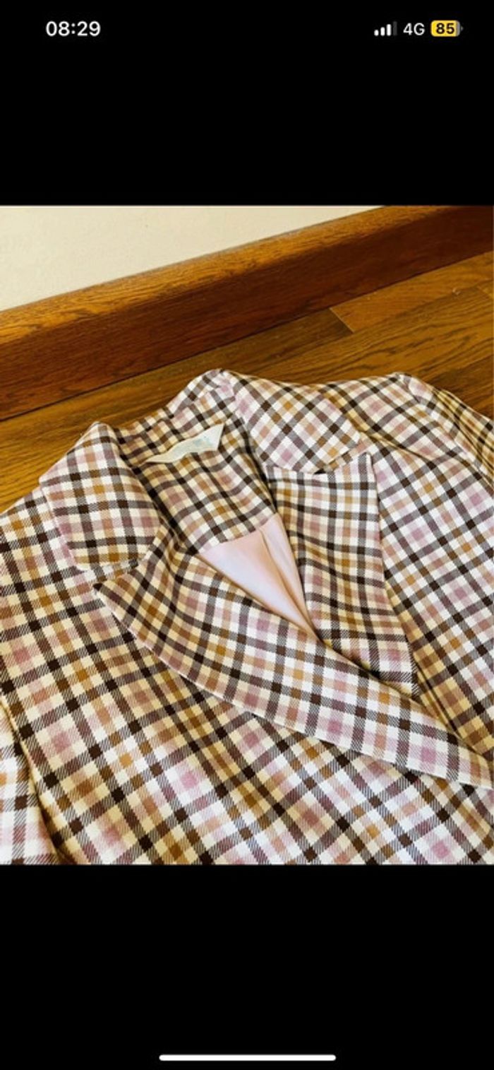 Sublime veste primark taille 32 à motif petit carreaux Vichy neuf - photo numéro 3