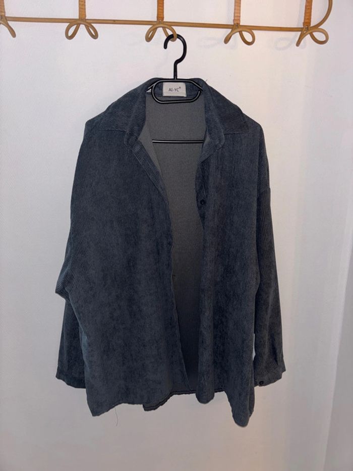 Chemise oversize velours