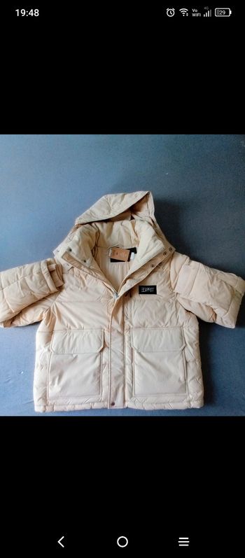 Doudoune beige streetwear oversize 🤍🔥