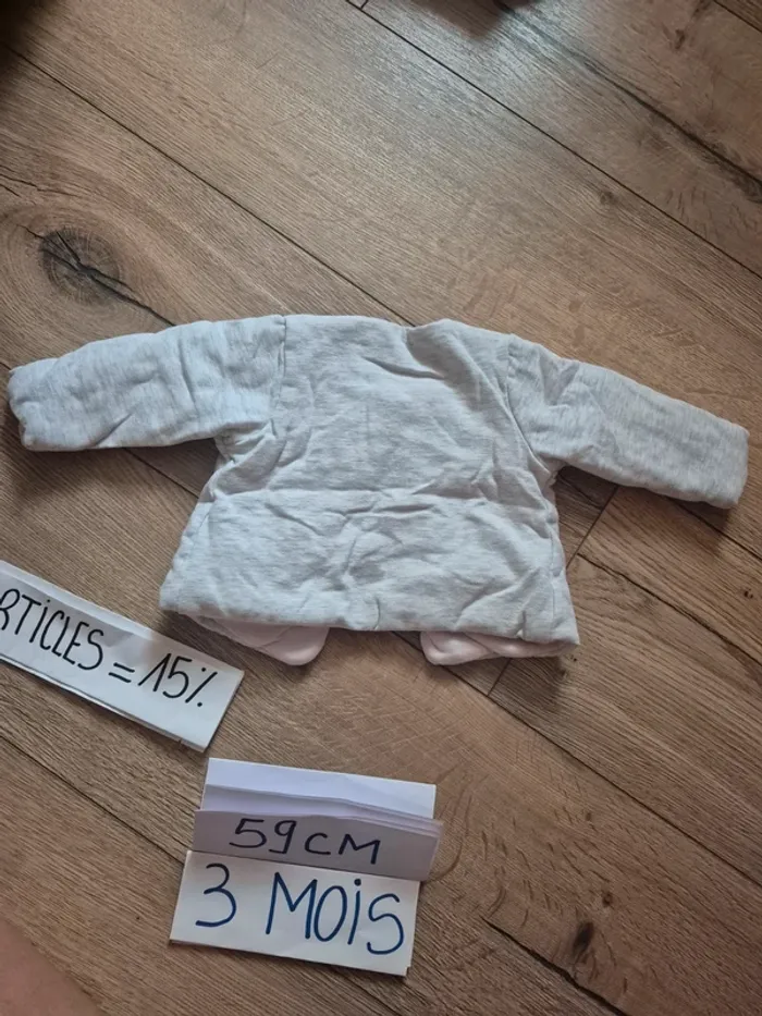 Gilet réversible Obaïbi 3 mois / 59 cm - photo numéro 6