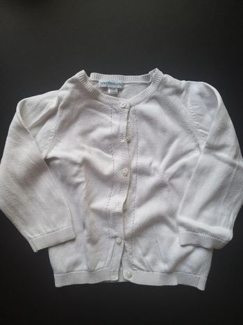 Gilet blanc vertbaudet en 18 mois