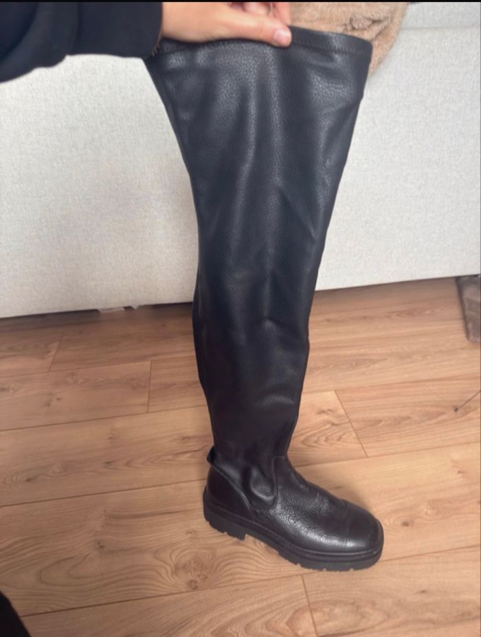 Cuissarde Jonak cuir noires 39 neuves - photo numéro 2