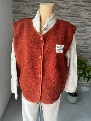 Veste sans manche terracotta rouille