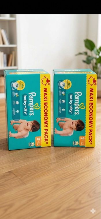 Lot de 2 cartons Pampers Baby-Dry Taille 3 