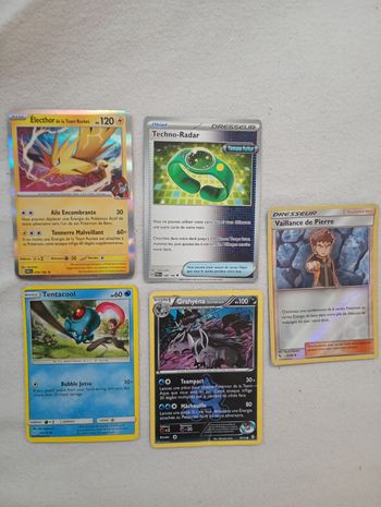 Lot de 5 cartes pokémon