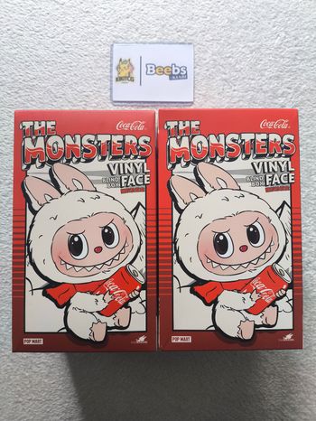 Lot de 2 Pop Mart Labubu The Monsters Coca‑Cola Series – édition vinyle collectible pour passionnés