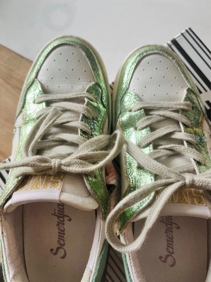 Baskets basses ALE vert / blanc pointure 37 - photo numéro 8