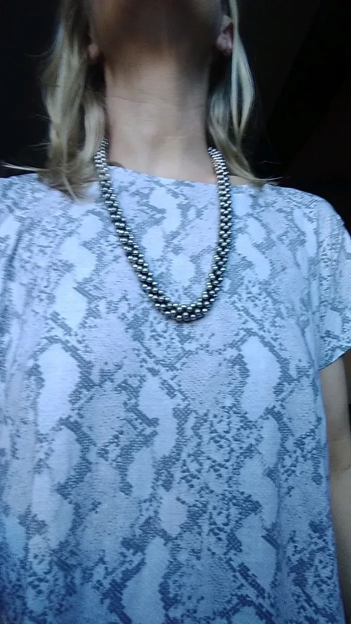 Collier argenté boules entrelacées Bala Booste - photo numéro 2