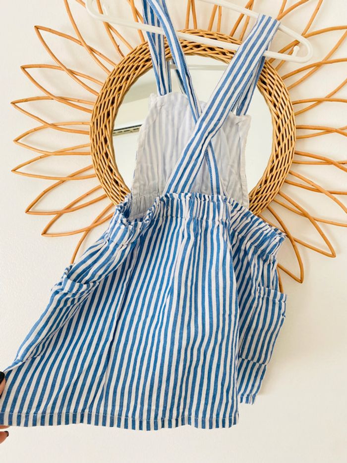 Robe salopette à rayures H&M 80 cm - photo numéro 3