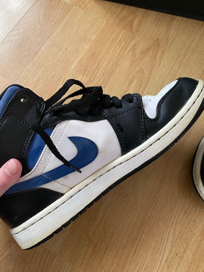 Nike air Jordan 1 mid White/ racer blue black - photo numéro 9