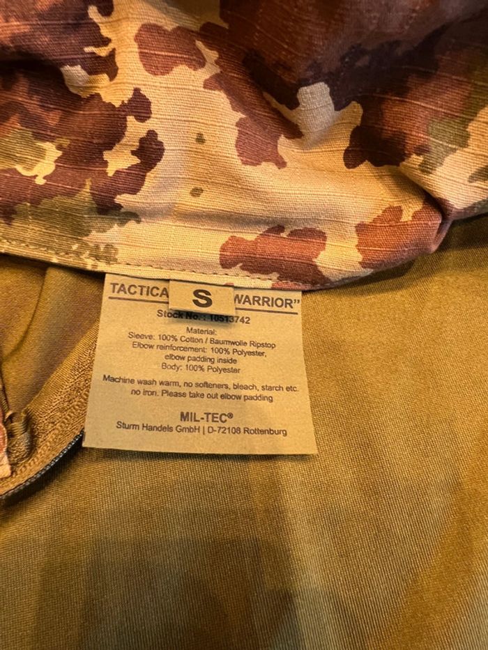 chemise t-shirt tactique camo vegetale italien mil-tec taille s 10513742 - photo numéro 2