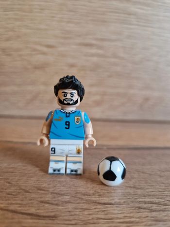 Figurine type lego Footballeur Suarez Uruguay