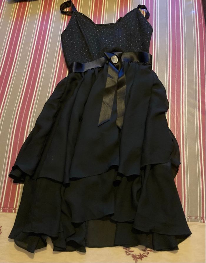 Robe de soirée noire avec strass taille 36 - photo numéro 3