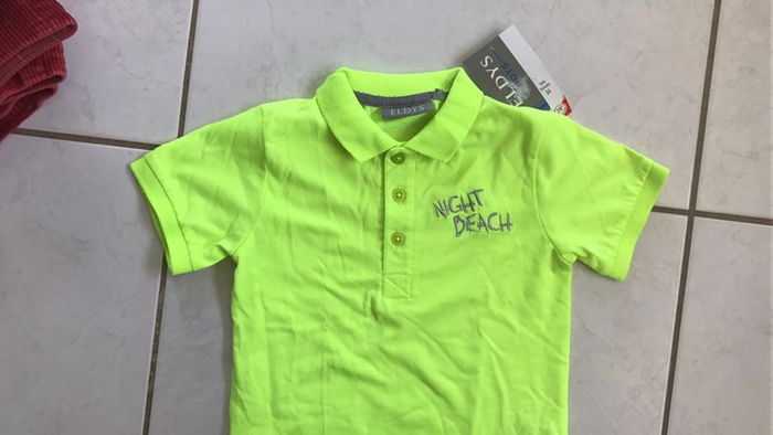 Polo garçon jaune fluo neuf - photo numéro 3