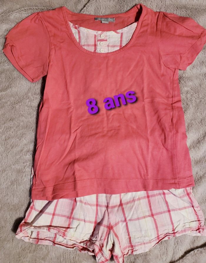 Pyjashort 3 Suisses taille 8 ans