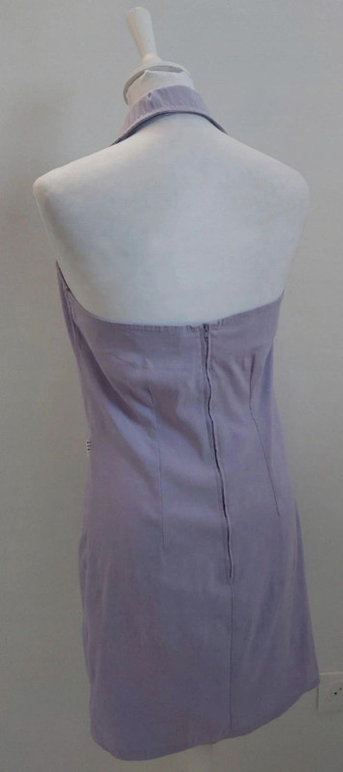 Robe lila col chemise décolleté dos nu taille 40 - photo numéro 3