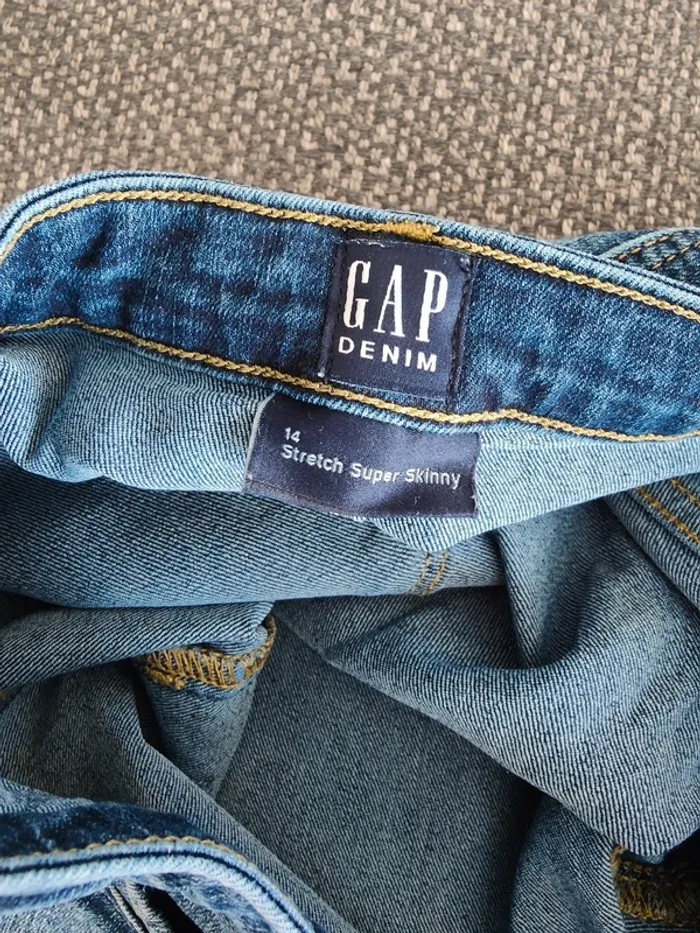 Jean fille Gap Stretch super skinny 14 ans bleu - photo numéro 4