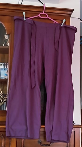 Pantalon large violet