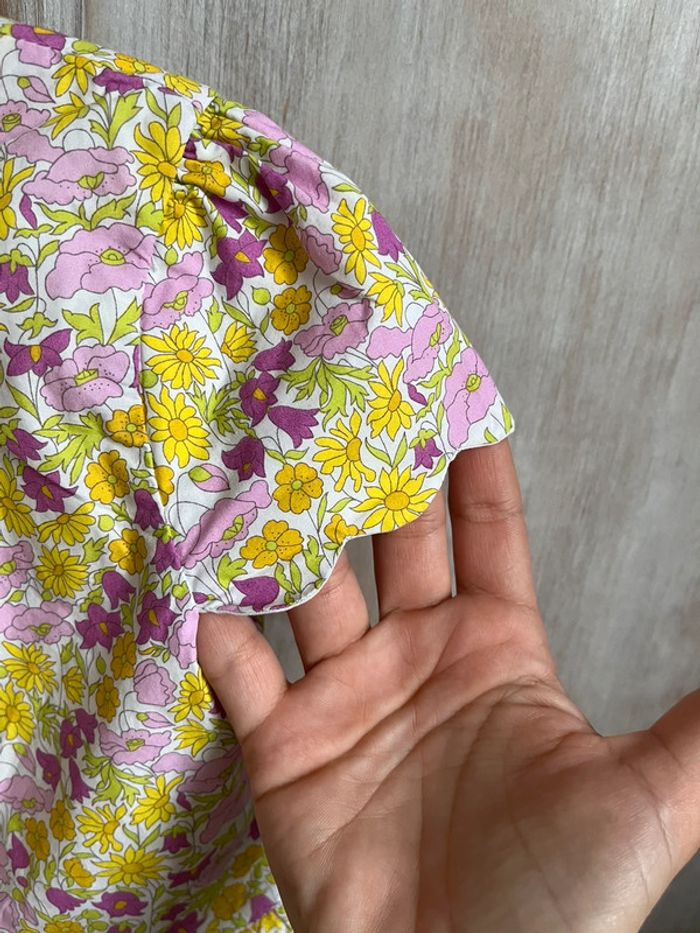 Robe liberty détails festonné sur les manches 6ans - photo numéro 4