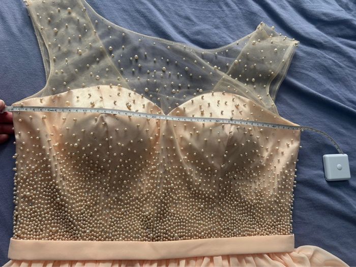 Robe cocktail  / soirée / baptême femme abricot 44 - photo numéro 17