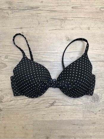 Haut maillot de bain 95 C à armatures coques C&A à pois noir blanc