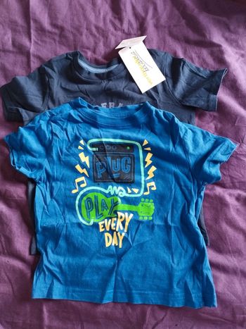 Lot de 2 t-shirt mc 92 cm