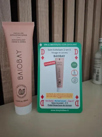 Soin exfoliant visage et lèvres Baiobay  60 ml neuf