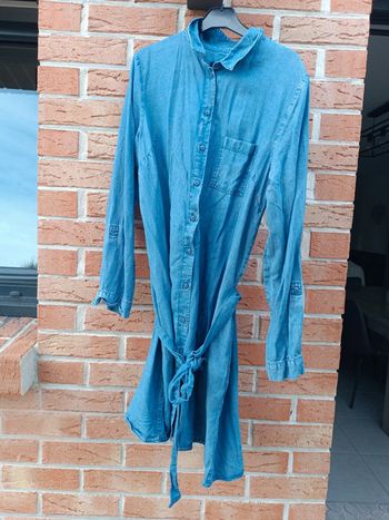 Chemise robe en jean