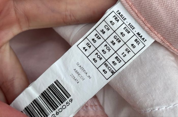 💗 Jupe courte rose clair effet jean – Mim – Taille 40 - photo numéro 5