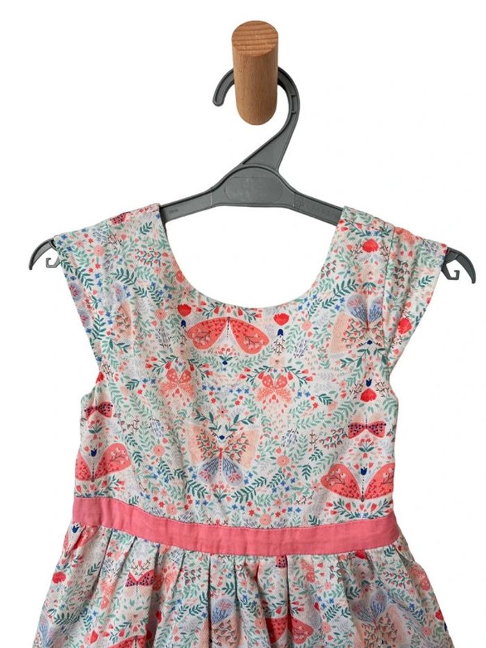 Robe fleurie à mancherons, noeud rose dans le dos - Sergent Major 3 ans - photo numéro 2