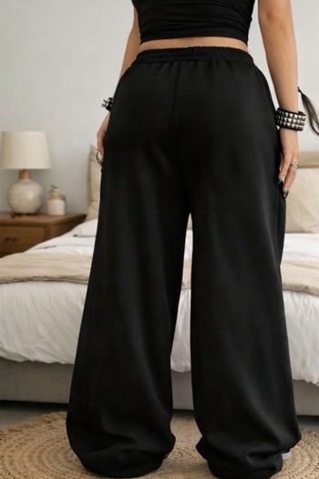 Jogging noir à jambe large pour femme - Taille S 