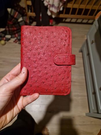 Agenda vintage en simili cuir rouge 2003