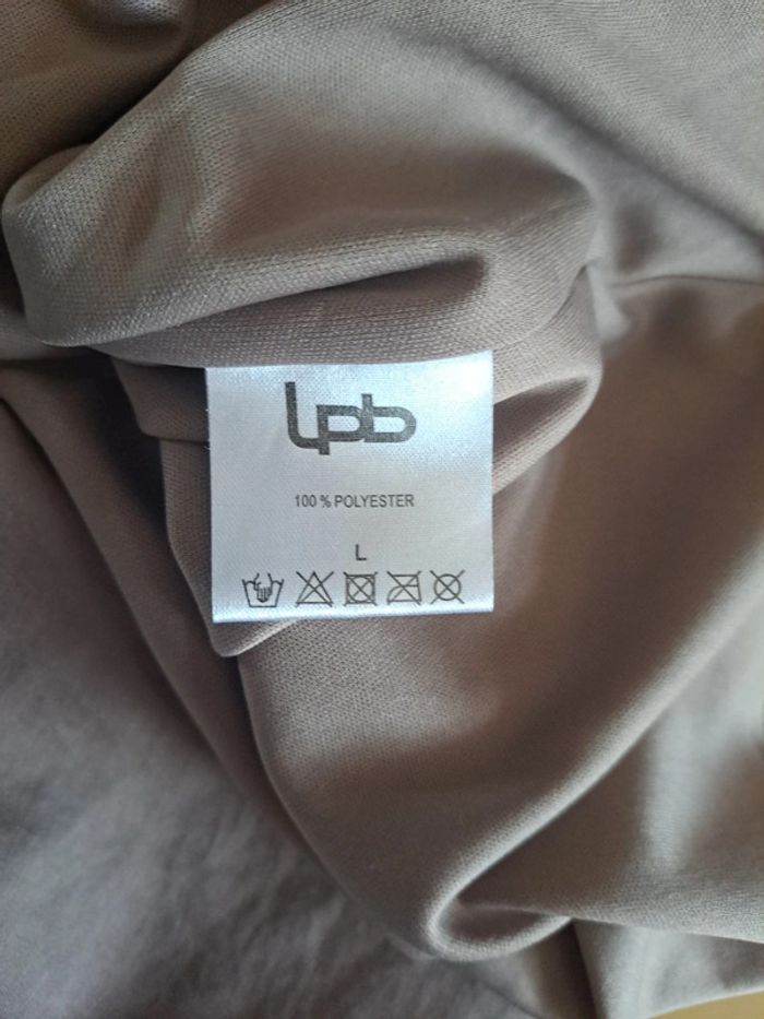 Magnifique robe doublée marron clair à strass au dos grand col pour des occasions L - photo numéro 6