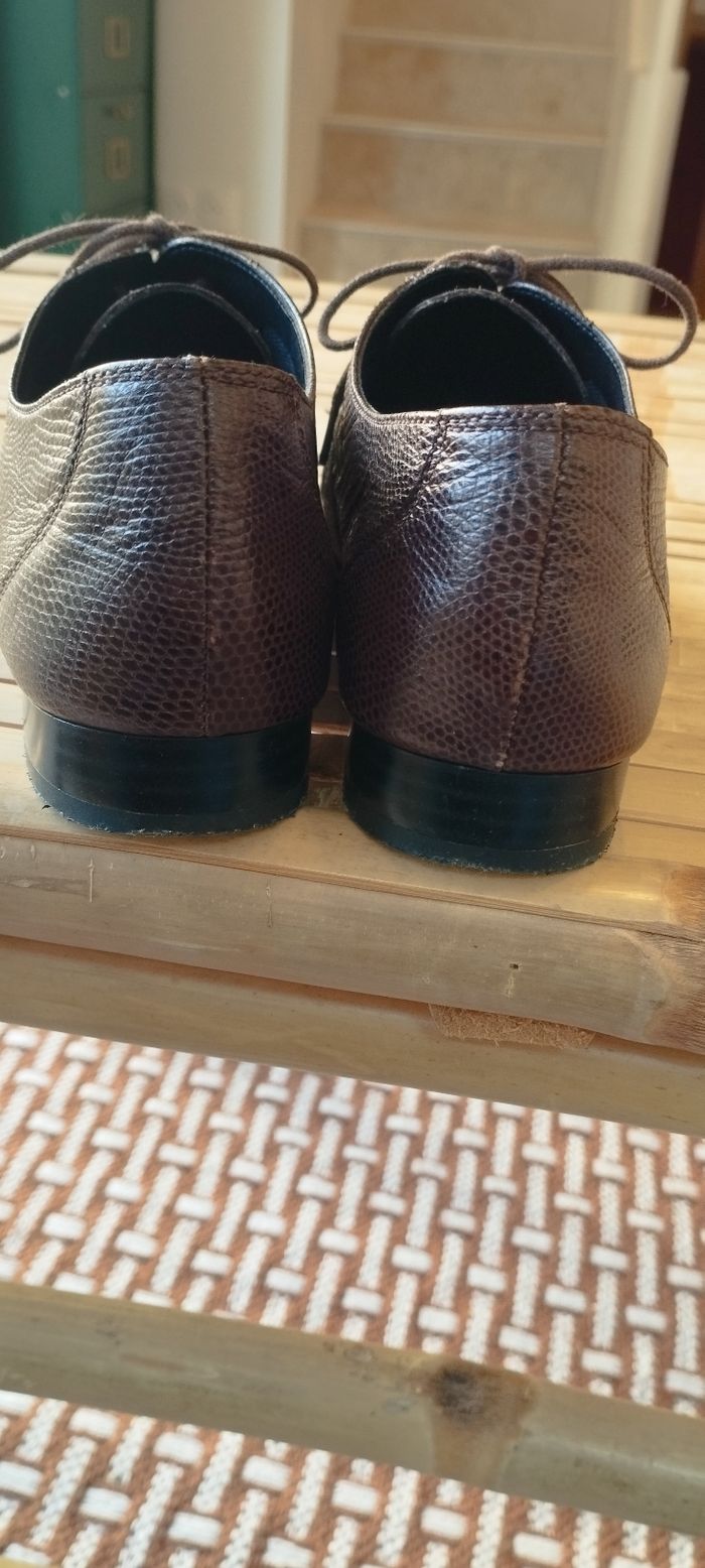 Chaussures derbies marron taille 37 marque Lorraine - photo numéro 4