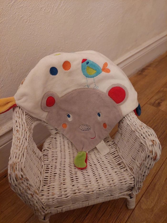 Doudou mouchoir ourson gris Nicotoy