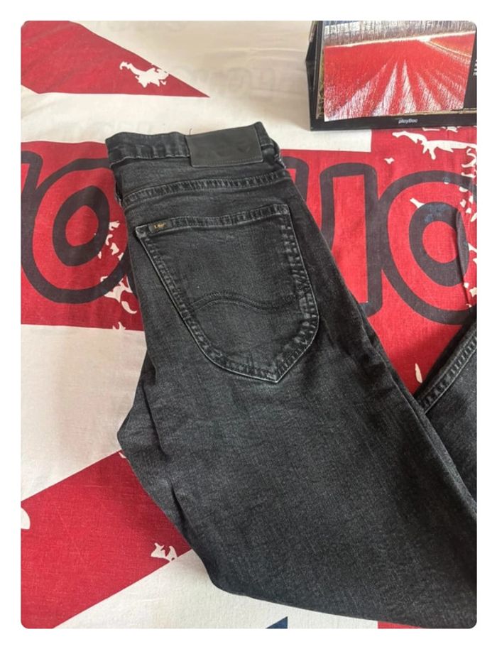 Jeans Lee noir chiné taille 38 slim - photo numéro 2