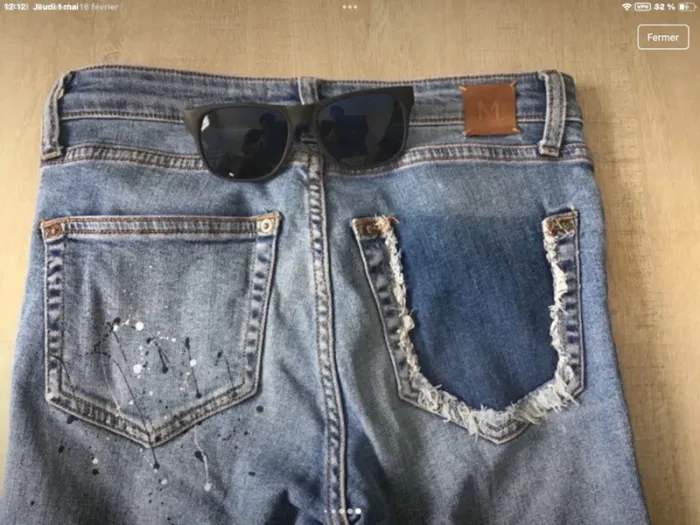 Jean mango effet destroy - photo numéro 5