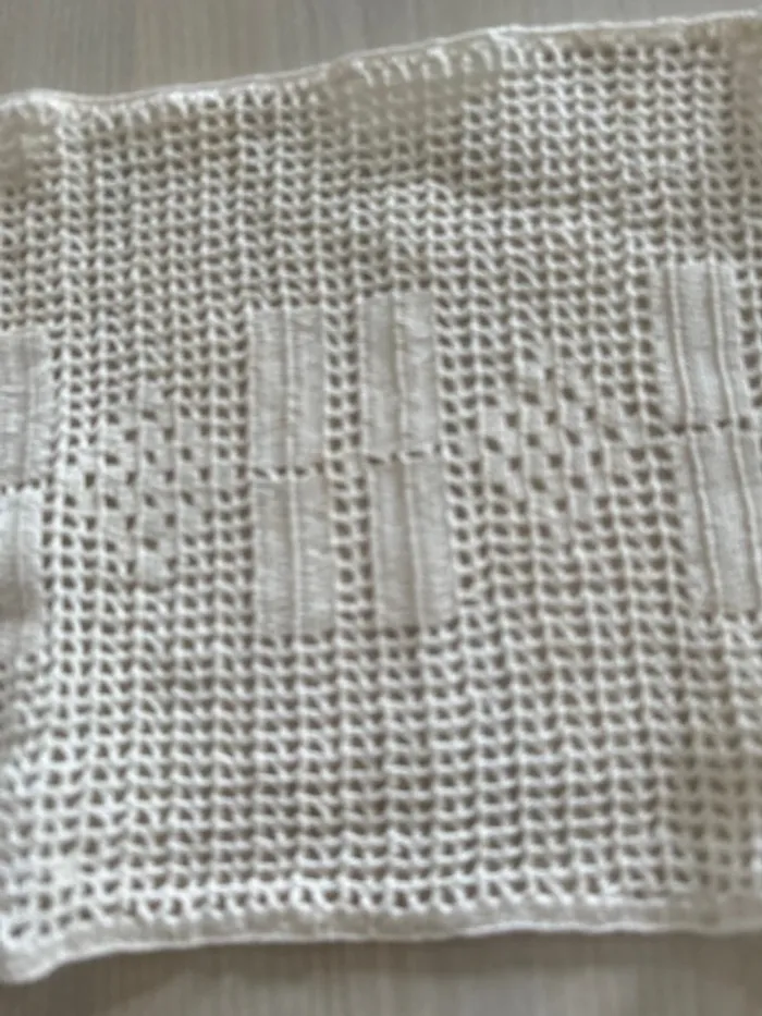 Chemin de table crochet 80 cm fait main - photo numéro 2