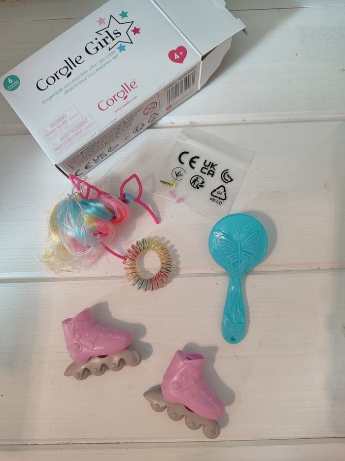 Ensemble Accessoires Coiffure Arc-en-ciel pour poupée Corolle Girls