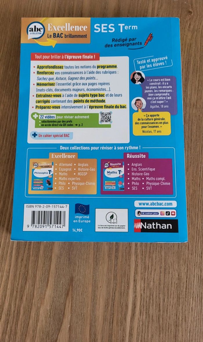 🟣 Livre Spécialisé Bac SES 🟣 - photo numéro 2