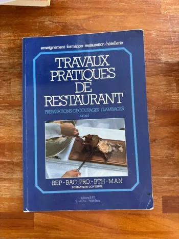 Livre travaux, pratiques de restaurant