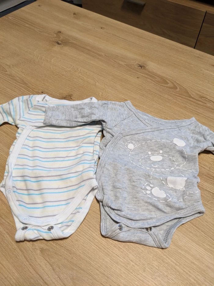 Lot de 7 bodys garçon manches longues taille 1mois - photo numéro 4