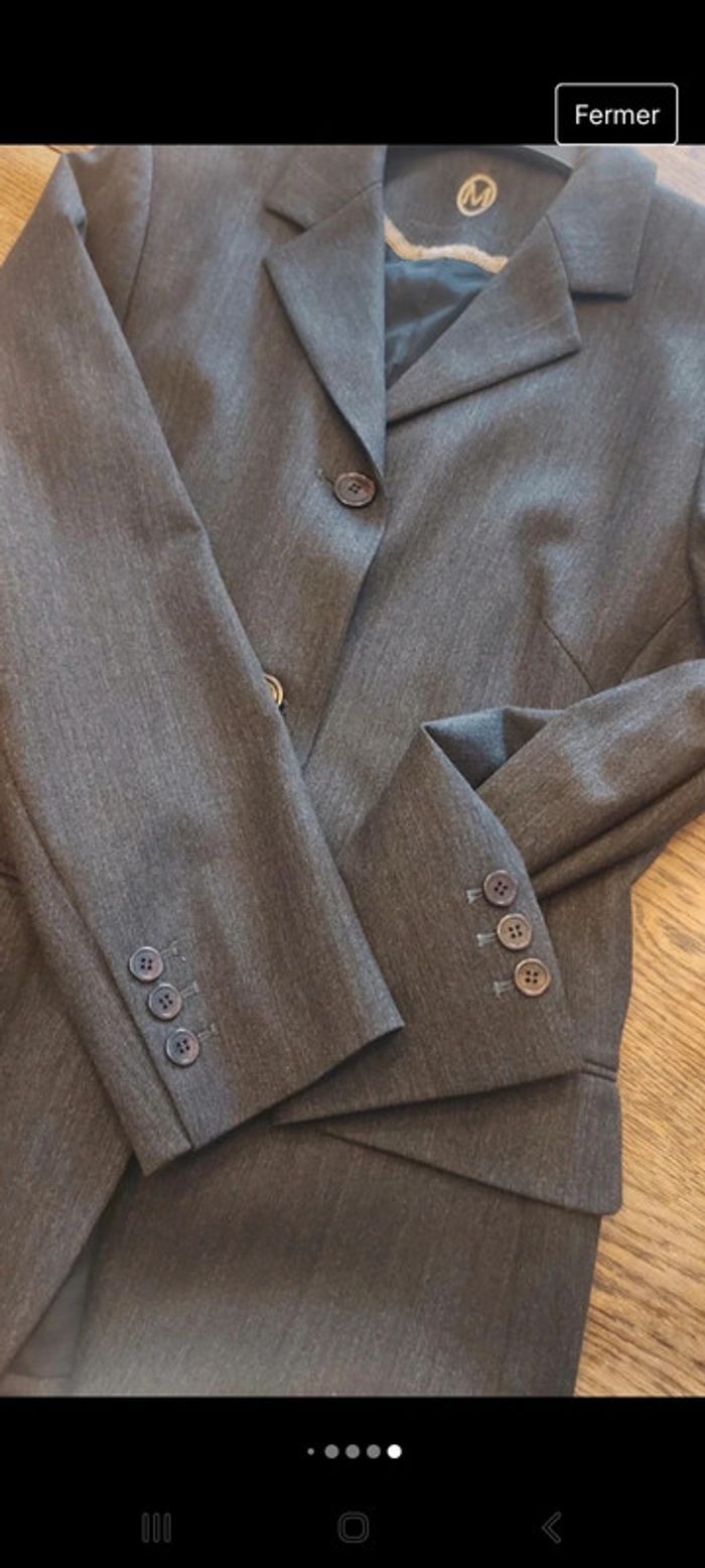 Blazer gris Mayerline fr 38 comme neuf - photo numéro 15