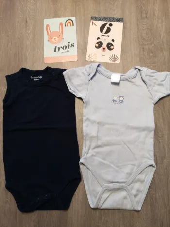 Lot de 2 bodys mixte 6 mois