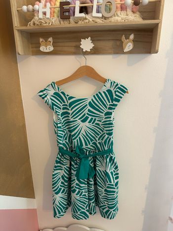 Robe bleu/vert et blanc