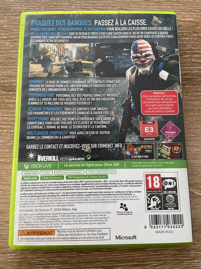 Payday 2 xbox 360 - photo numéro 4